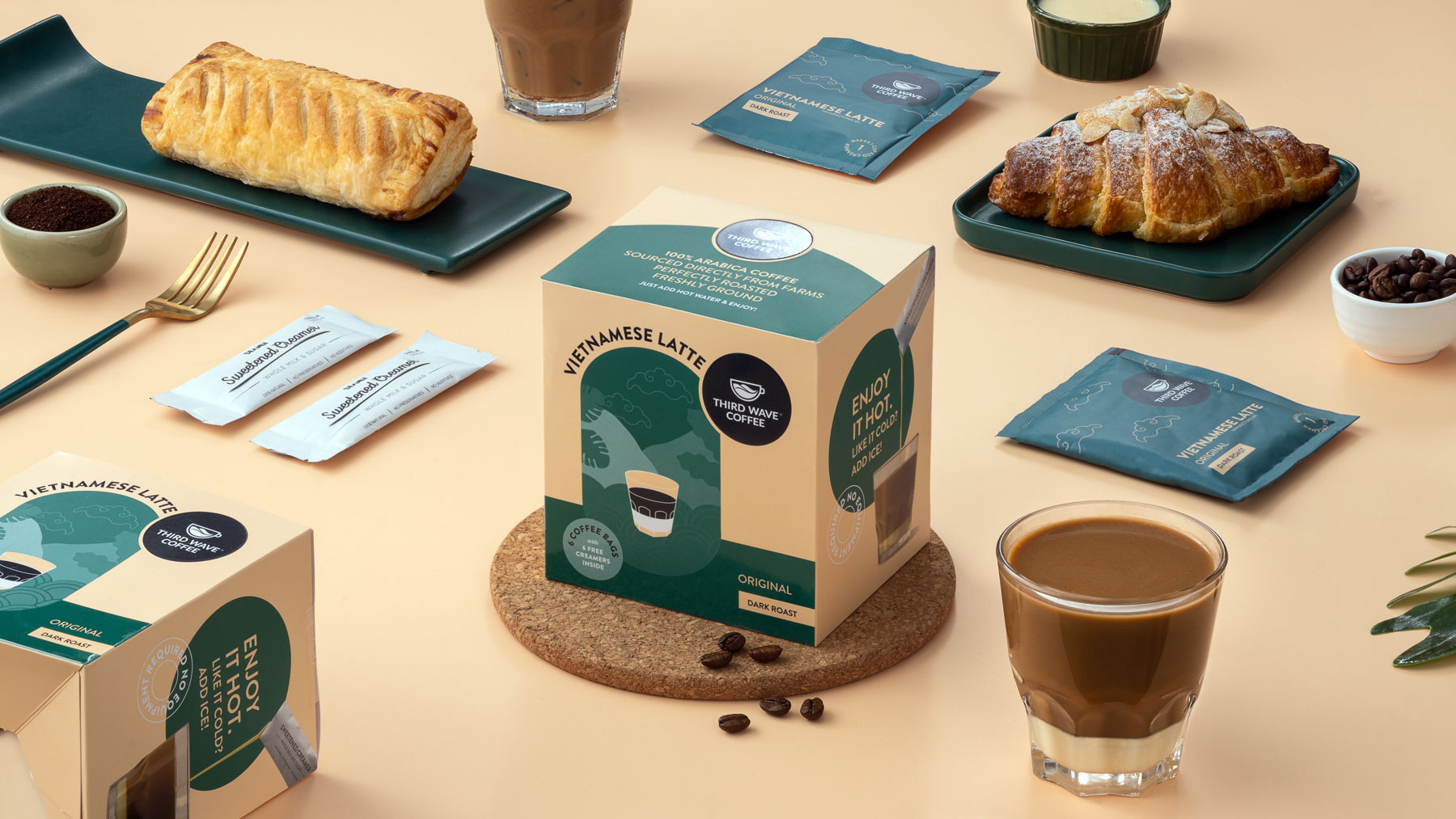 越南拿铁速溶咖啡包装这样设计(图2)