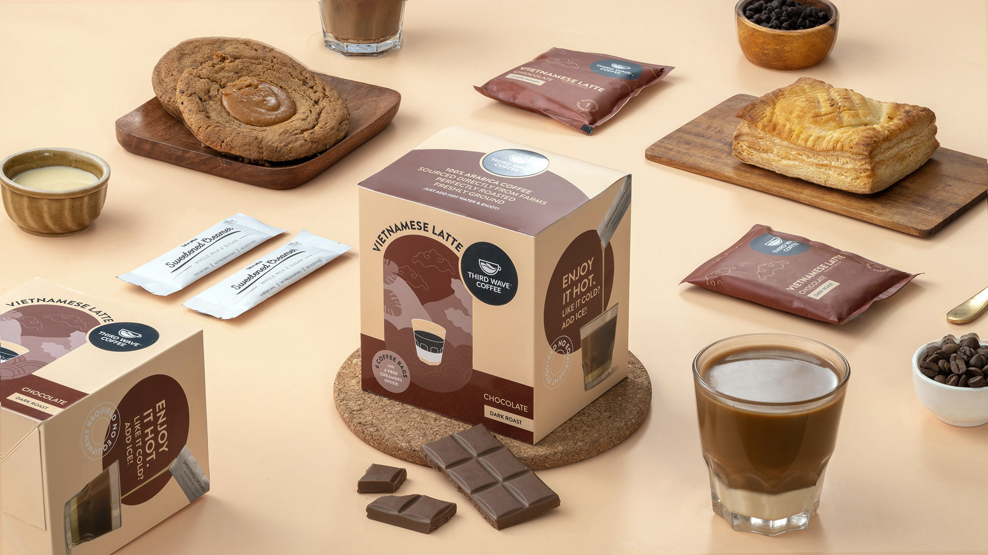 越南拿铁速溶咖啡包装这样设计(图5)