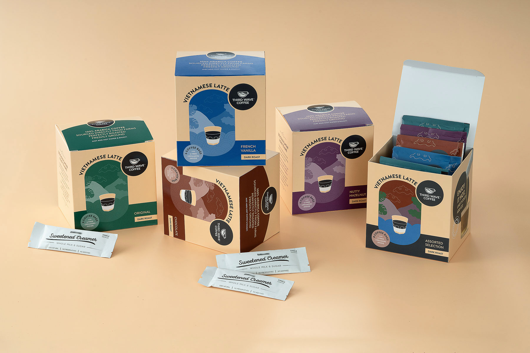 越南拿铁速溶咖啡包装这样设计(图1)