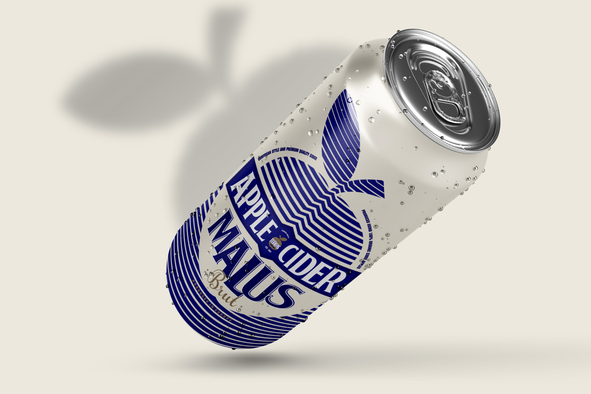 手绘图案和简约风格结合的苹果酒包装设计(图3)