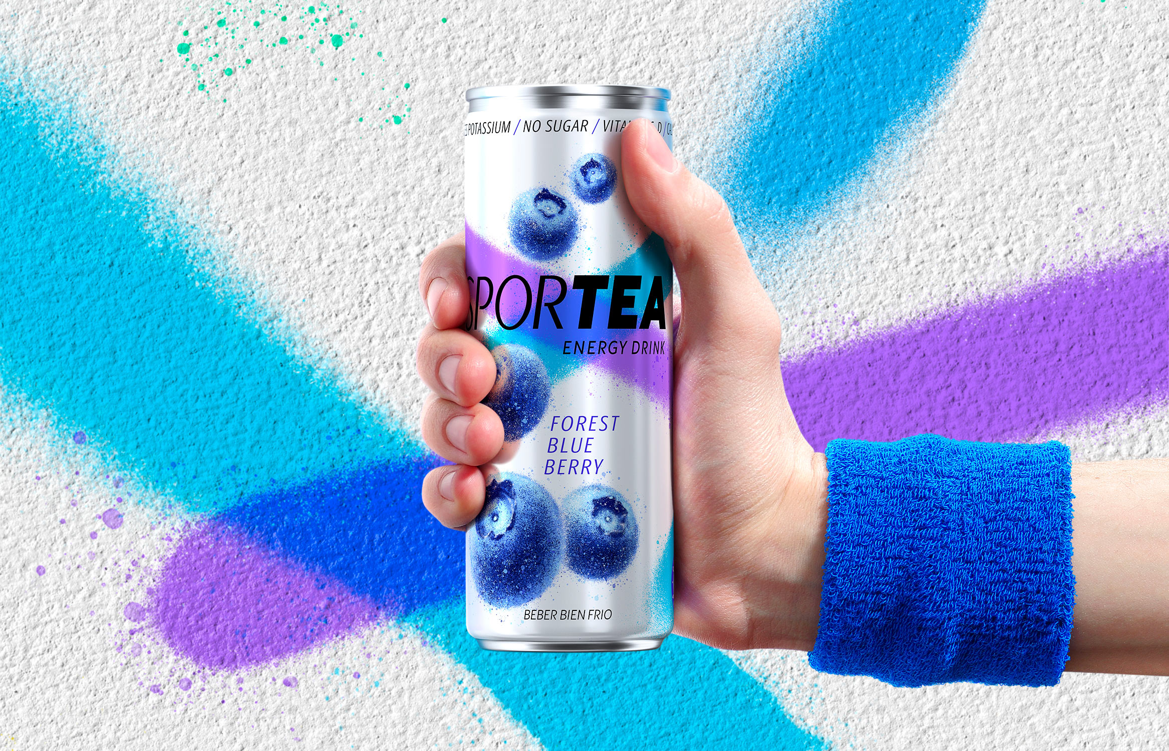 现代而明亮的运动能量饮料包装设计(图1)