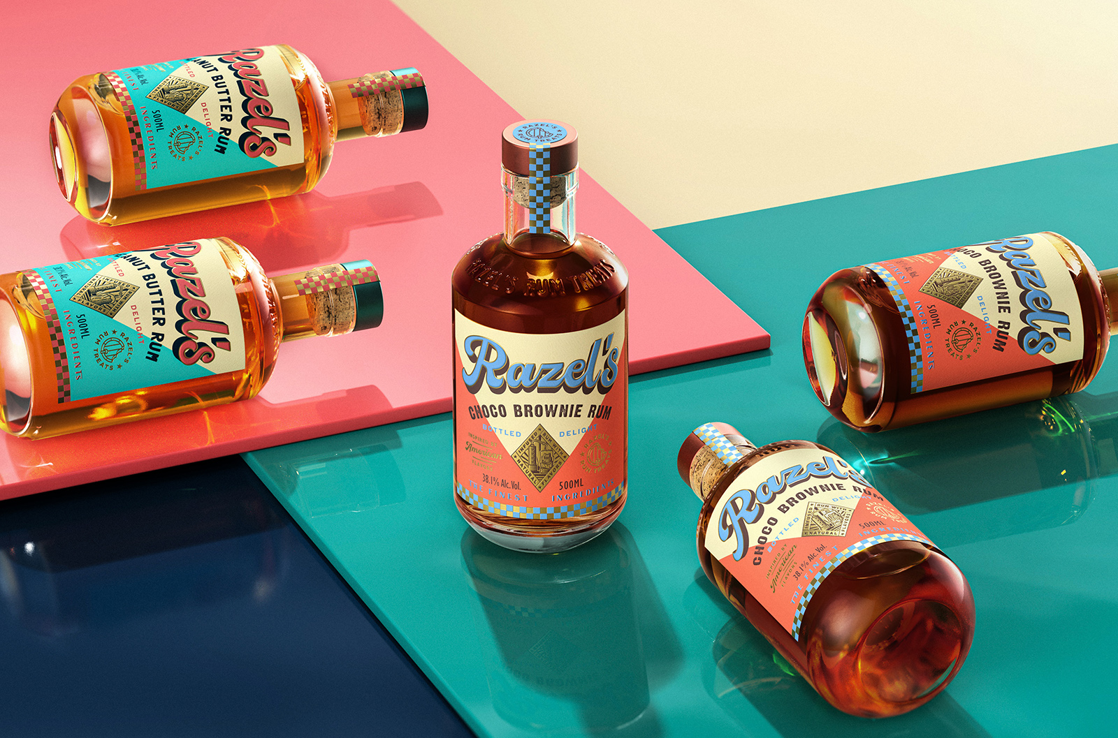 Razel朗姆酒的视觉品牌标识和包装设计(图4)