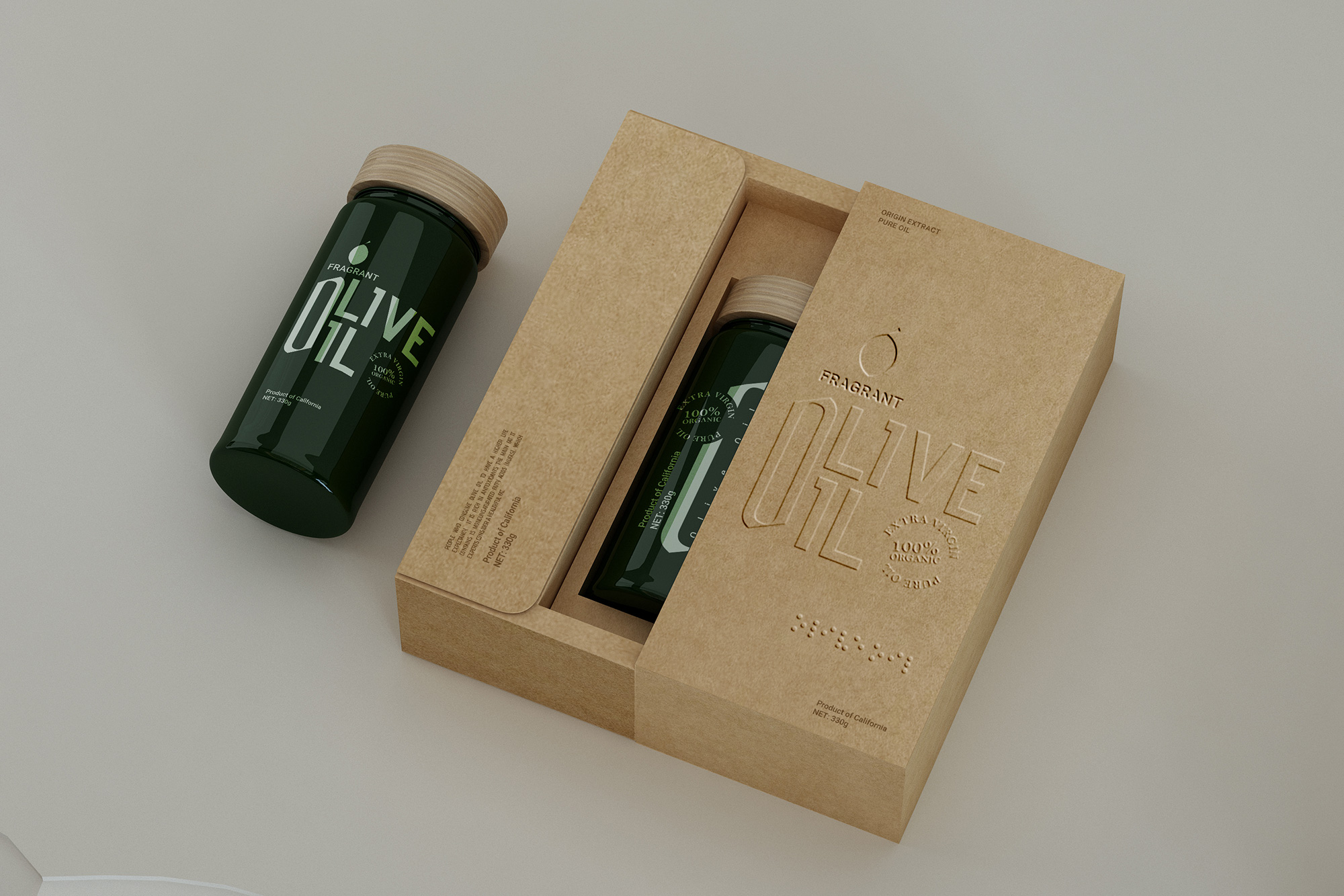 有机橄榄油包装设计作品欣赏(图2)