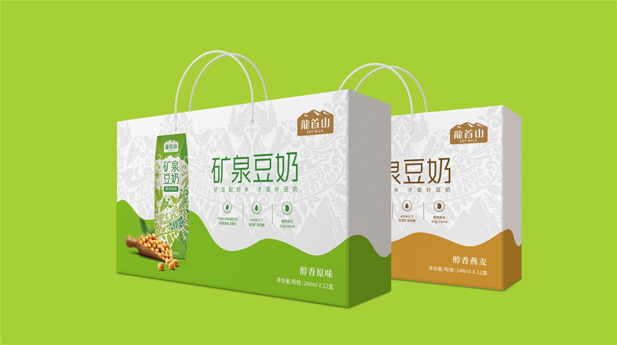 矿泉豆奶纸盒包装设计怎么做好(图1)