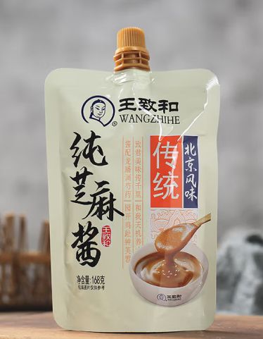 袋装纯芝麻酱包装设计欣赏(图1)