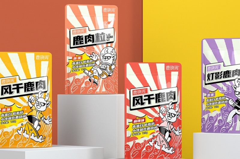鹿晓闲风干鹿肉包装设计