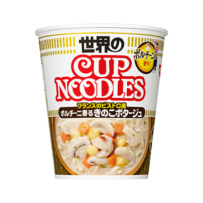 包装设计公司推荐杯面波尔奇尼香蘑浓汤日清食品包装设计欣赏(图1)