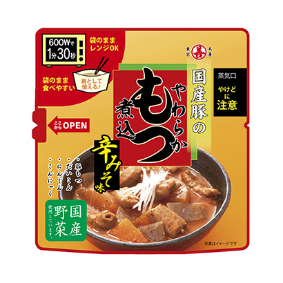 微波炉国产猪的柔软炖辣味丸善家常菜类包装设计(图1)