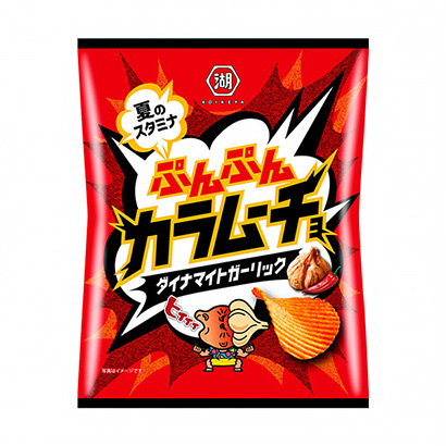 哼哼·卡拉姆·乔炸药人造黄油湖池屋点心包装设计(图1)