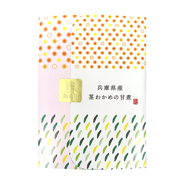 兵库县产茎裙带菜的甜煮伍鱼福包装设计(图1)